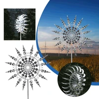unique and magical metal windmill solar wind spinner kinetic metal wind spinners for outdoor lawn garden decorative stakes