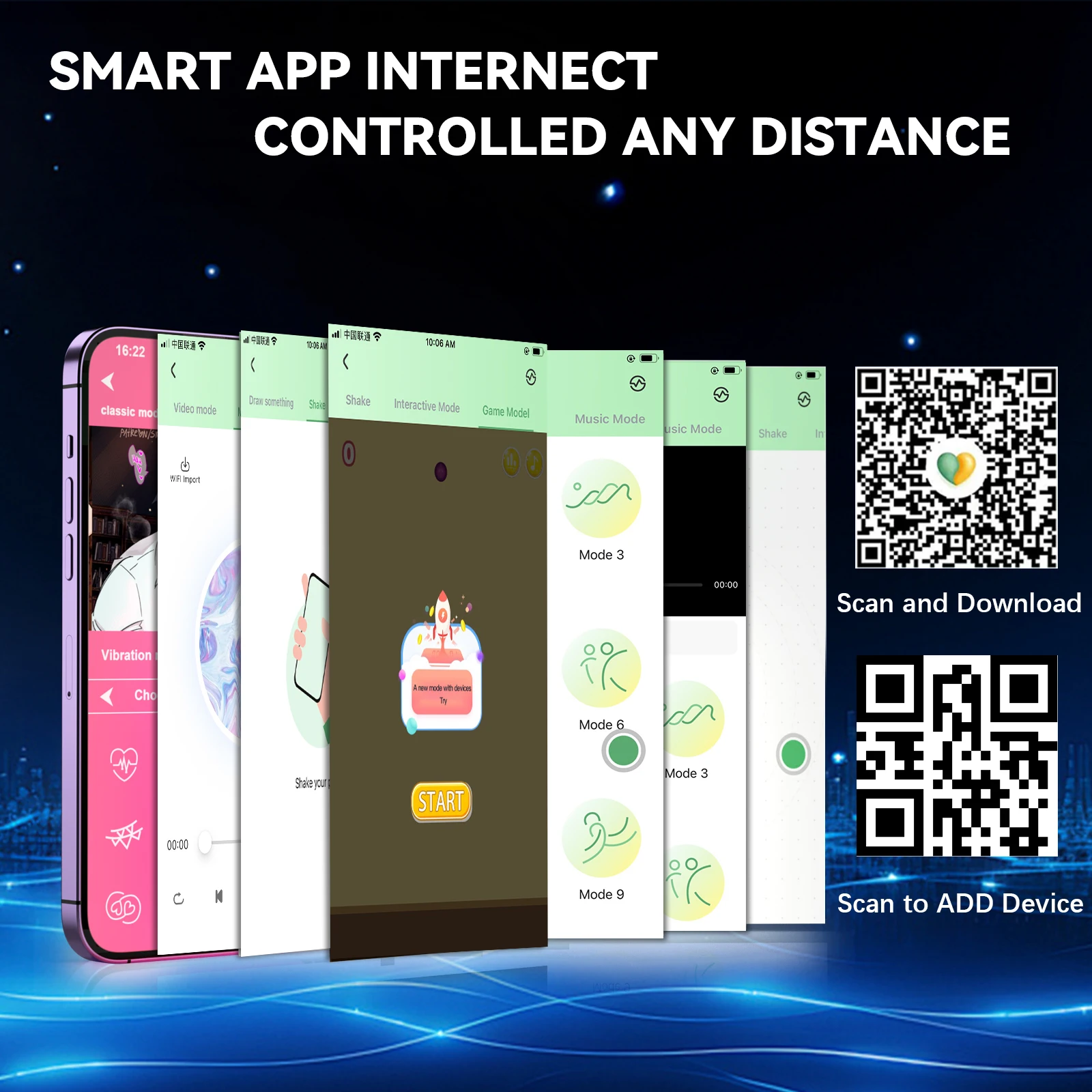 Вибрирующее кольцо для пениса с управлением через приложение мужское на член