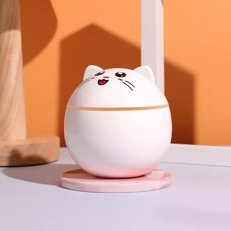 

300ml Cute Cat Air Humidifier WIth Seven Colorful Night light USB Air Purifier For Bedroom And Car