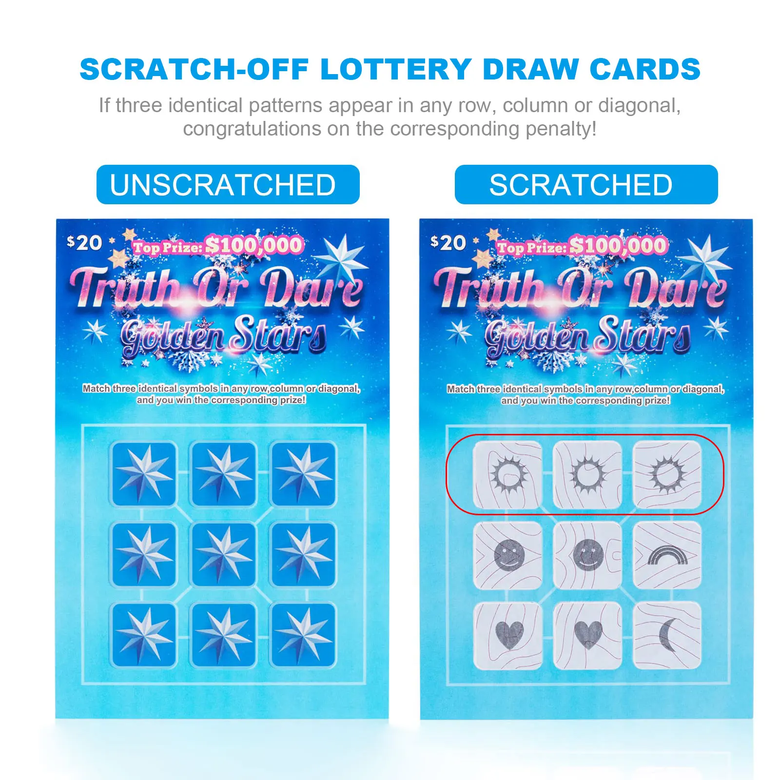 

10 шт., поддельные лотерейные билетов и карты для игры в лотереи