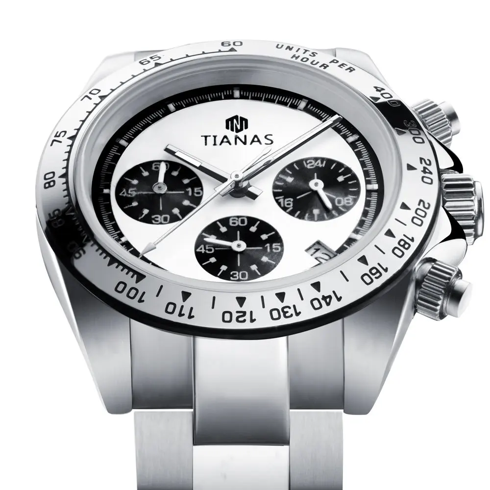 

TIANAS Men`s Watch Automatic Date 50M Waterproof Quartz Watches Men 316L Sapphire Crystal Chronograph Clock Relogios Masculino