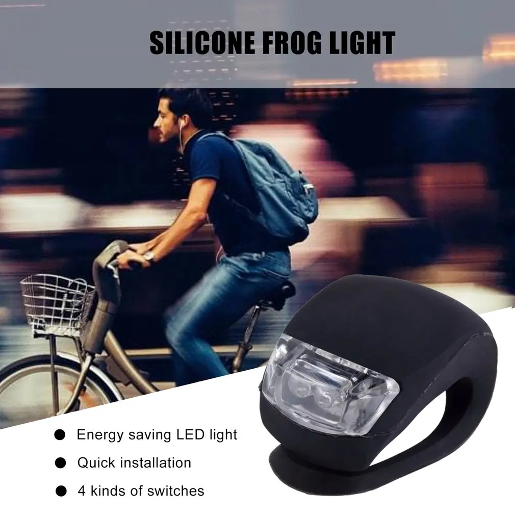 LED Silicone Bicycle Front Rear Light Set 3 Modes Waterproof MTB Mountain Road Bike Cycling Headlight Tail Warning Lamp images - 2