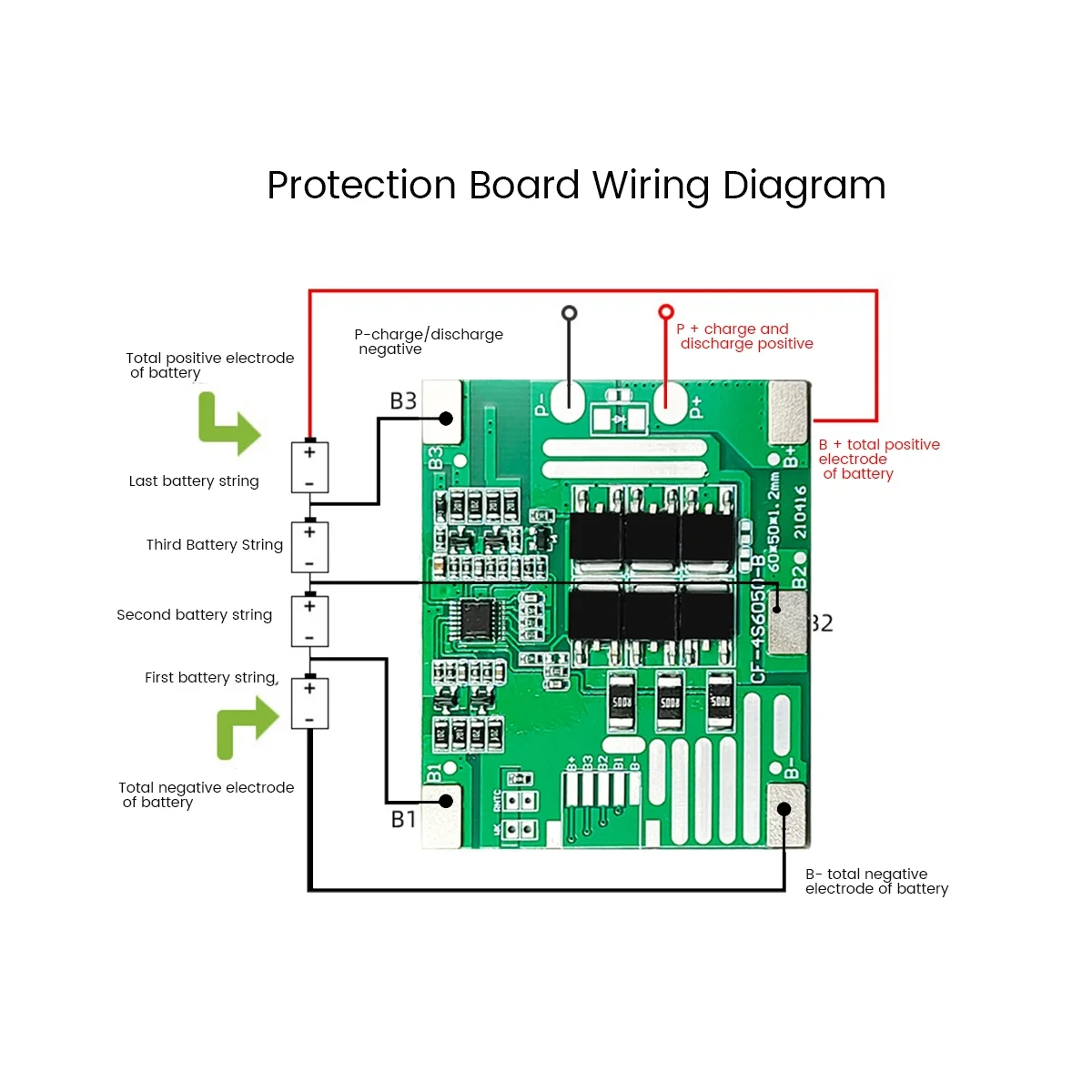 

4S 15A 14.6V BMS Lifepo4 Lithium Battery Protection Board Enhance/Balance Charging Module for Electric Tool Board