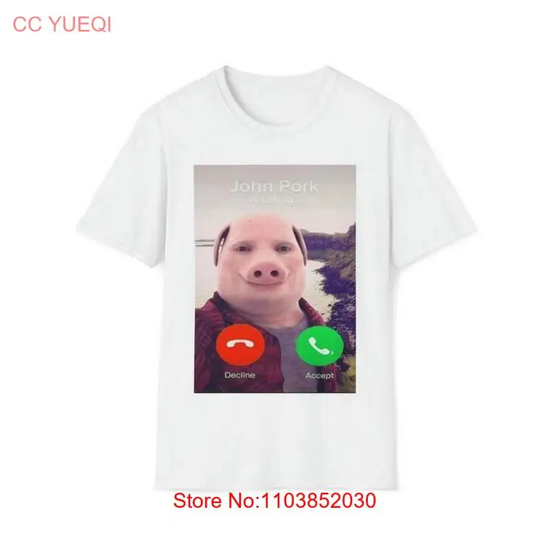 Забавная рубашка с мемом Футболка Джон свинин называется Подарочная футболка