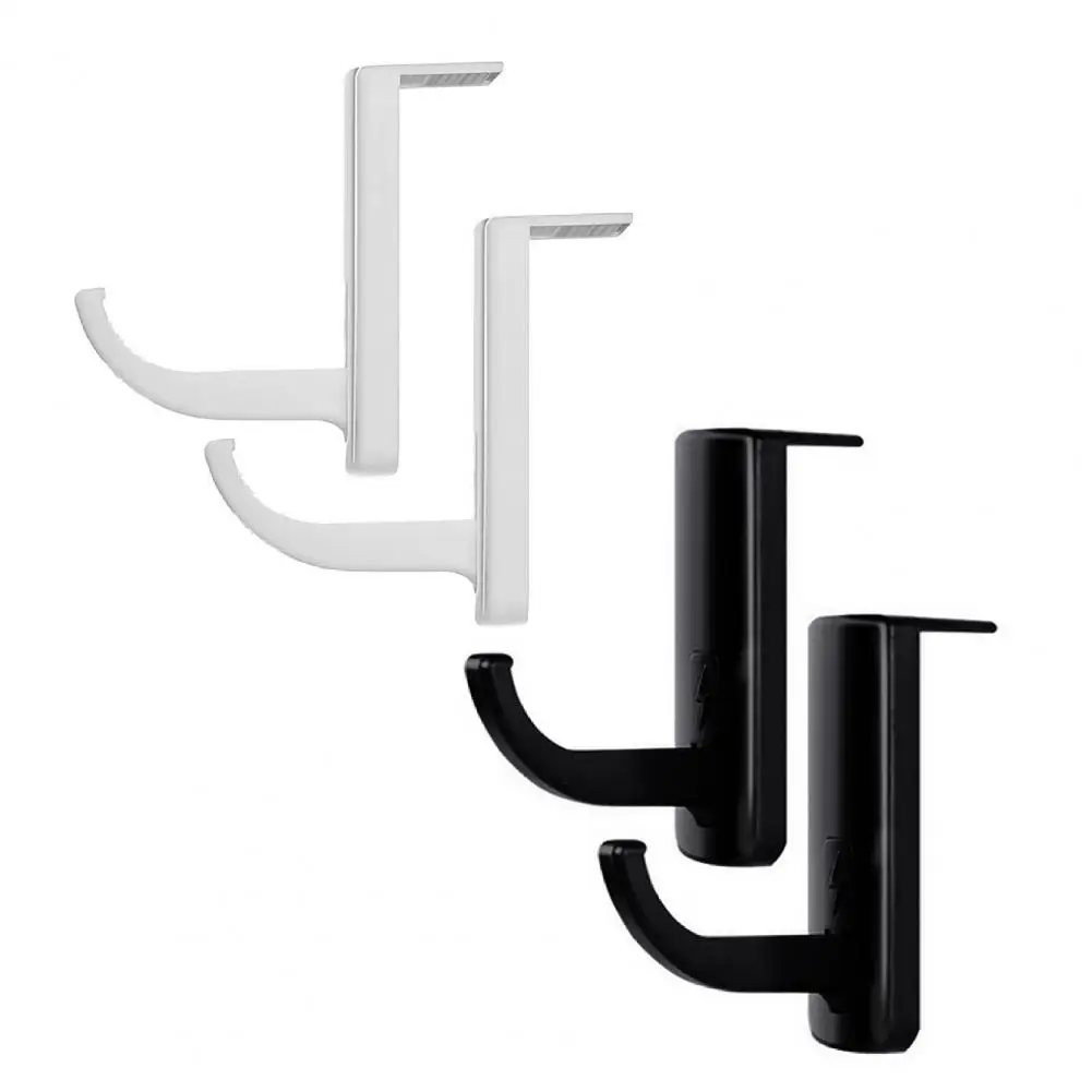 

2 Pcs Small Earphone Holders Rack Stable Plastic Headphone Stand Bracket Headset Hangers Wall Hook for Office Home Internet Cafe