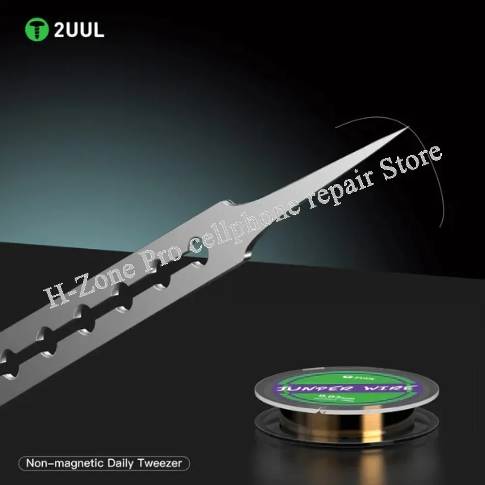 2UUL TW21 TW22 Немагнитный нержавеющий полый трафаретный пинцет для пайки печатных