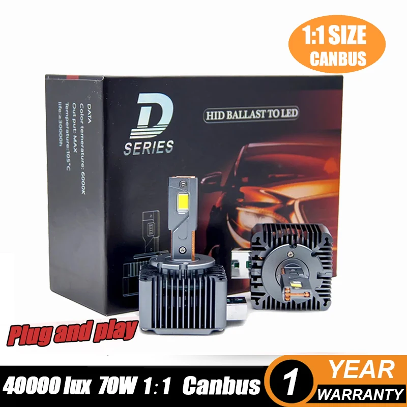 

D1S D3S светодиодные фары Canbus D2S D2R D3R D4R D4S D5 D8S 1:1 HID ксенон Тип D Светодиодная лампа Plug Play турбо автомобильная светодиодная лампа 70 Вт 6000K