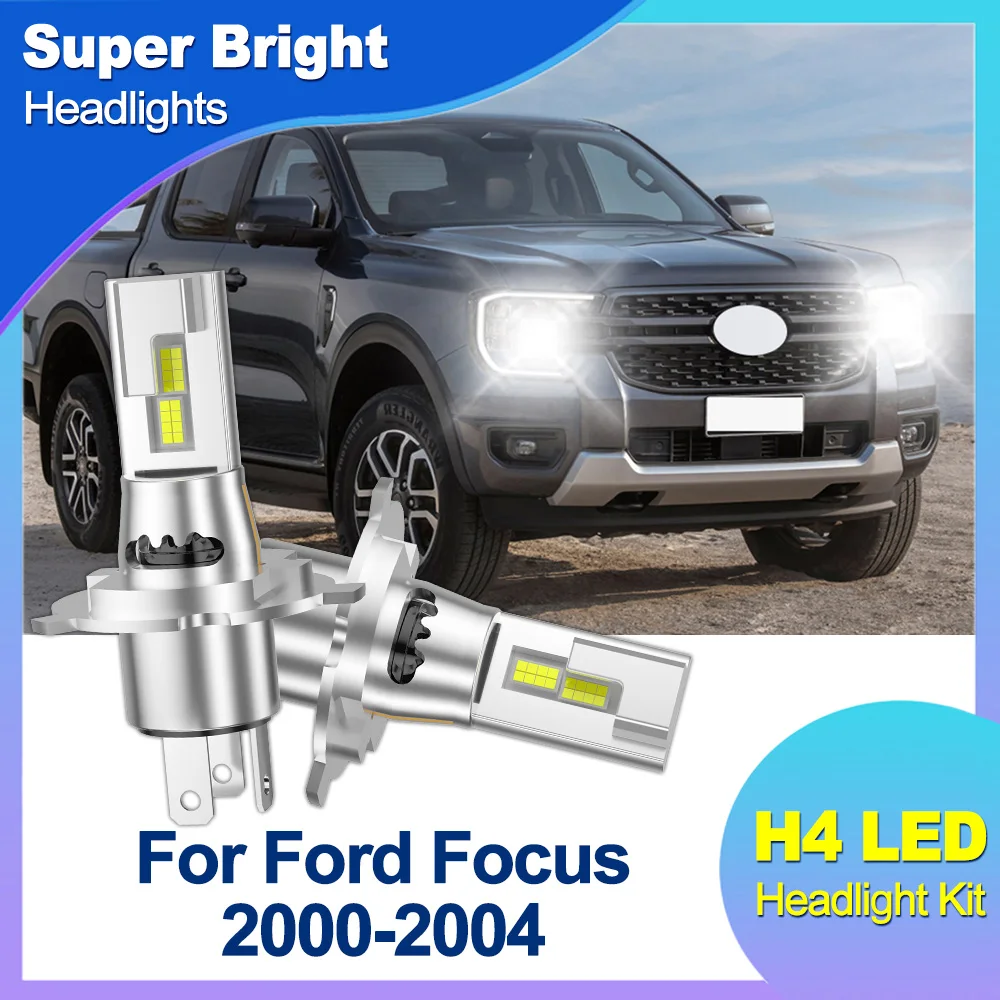 Фото Для Ford Focus 2000 2001 2002 2003 2004 H4/9003 Лампочки 1:1 Галогенный вентилятор охлаждения Plug & Play HeadLight Прямая посадка №1