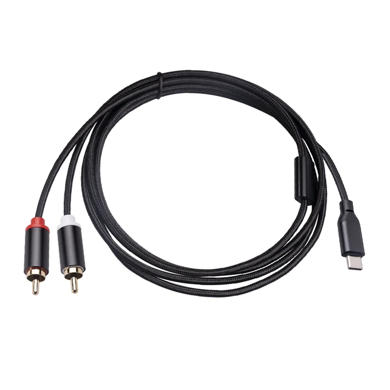 

Розничный аудиокабель с USB C на RCA, кабель типа C на 2 RCA, аудиокабель 2RCA Jack типа C RCA для телефона, динамика, домашнего кинотеатра, телевизора