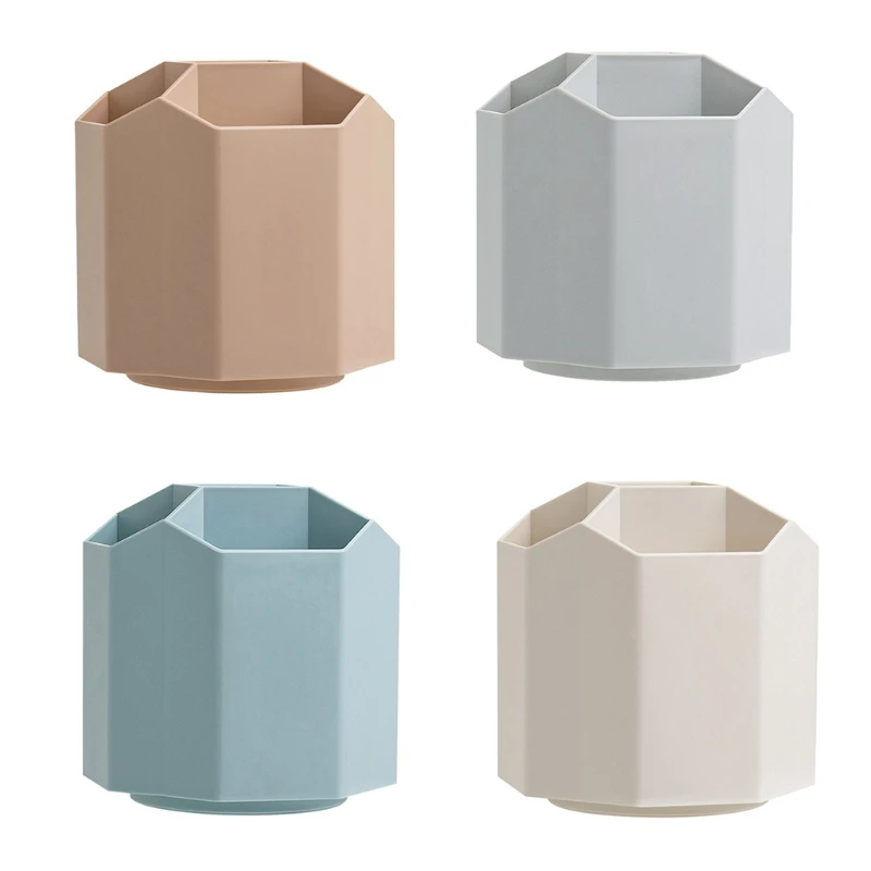 

High Quality 360° Rotating 5 Grid Pen Holder Rotating Mail and Stationary Holder