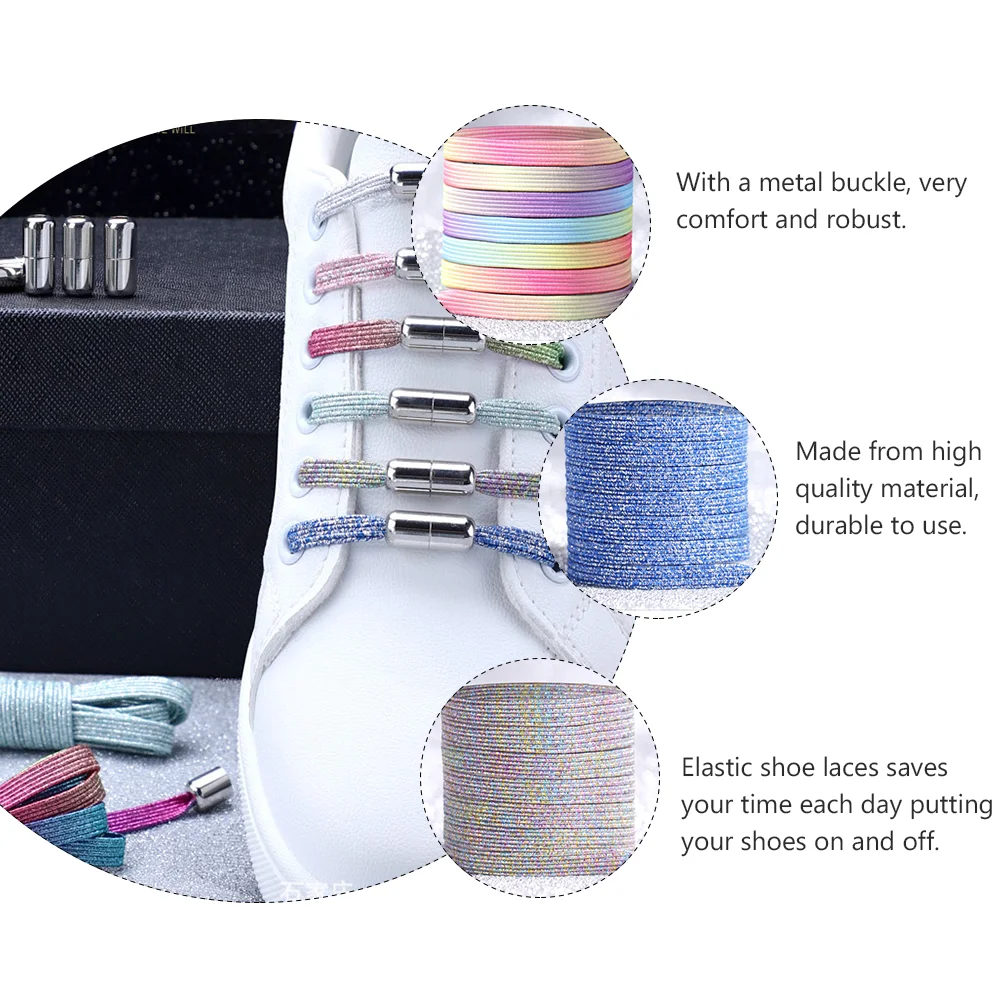 Lazy-Free Shoelace Buckle Elastic Laces Tieless Shoelaces Lock Stretchy Sneakers