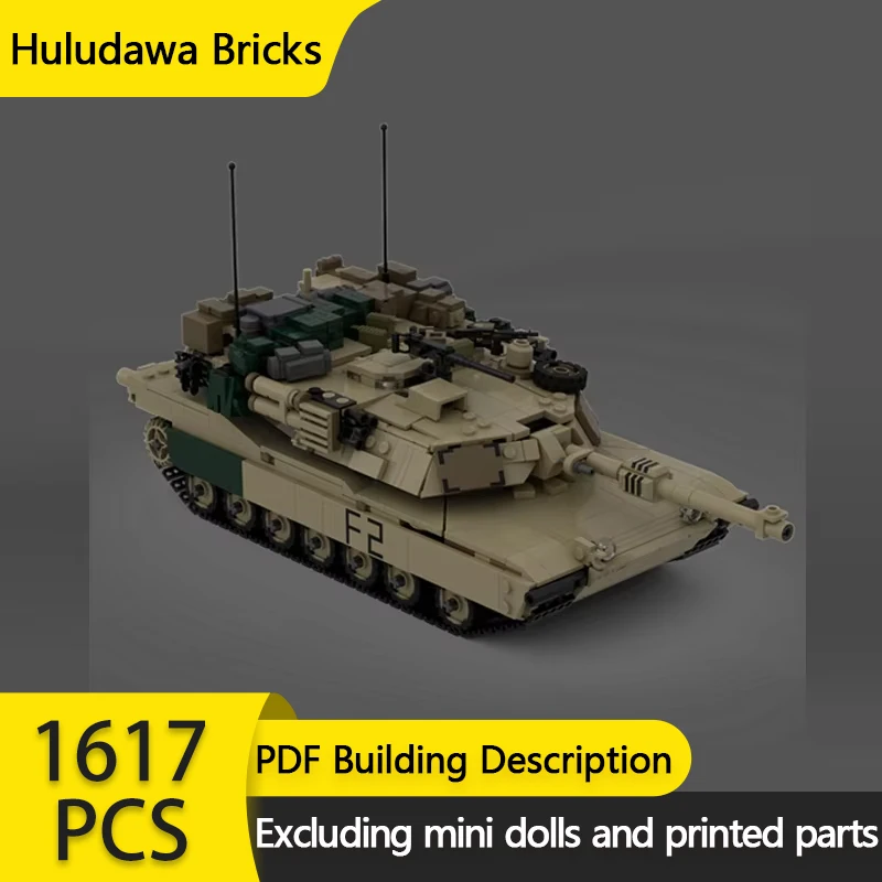 Модель военного танка MOC строительные блоки M1A2 вращающийся бак револьвера