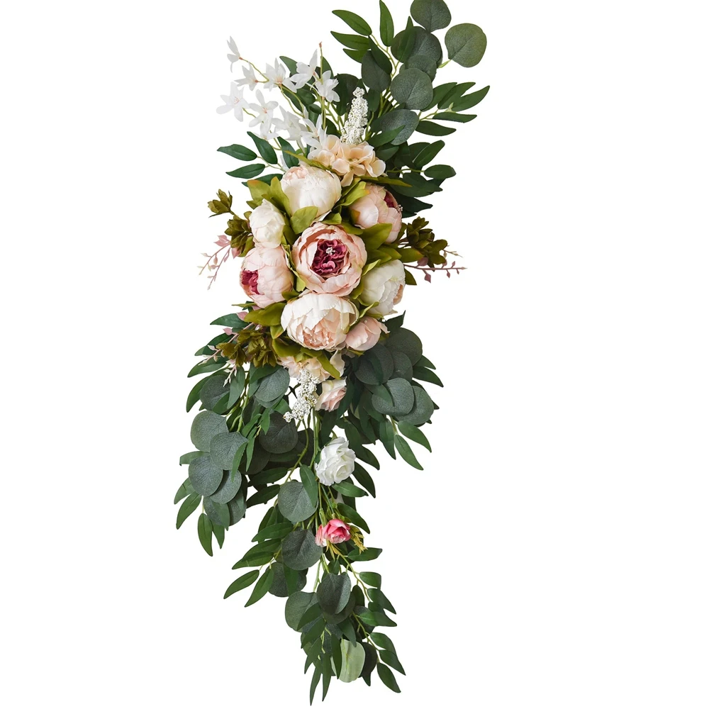 

Искусственные цветы, розы, пионы, приглашаемые свадебные открытки, украшение для свадебной арки, свадебный фон, настенное украшение, 2 шт.