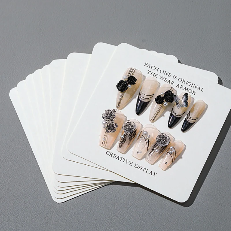 5 листов карт для упаковки ногтей нажимная витрина ручной работы дизайн