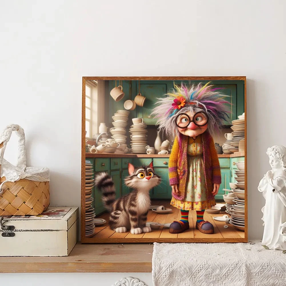 Забавный Dld Lady с индивидуальностью 5D DIY алмазная живопись вышивка крестиком