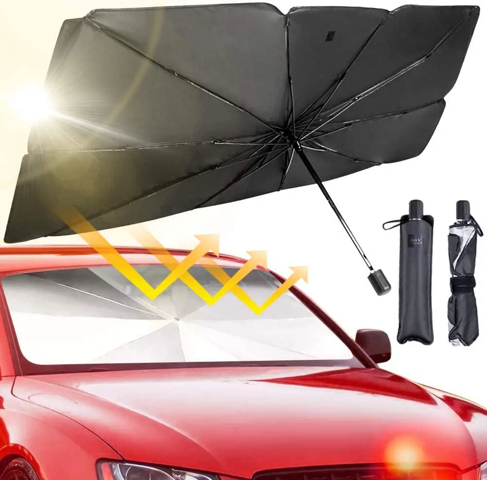 

Car Windshield Sun Shade Umbrella - Foldable Car Umbrella Sunshade Cover UV Block Car Front Window (Heat Insulation Protection)