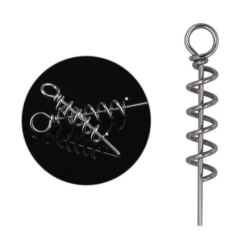 

Topline Tackle, 100 шт., пружинный фиксатор, штифт, крючок, рыболовный соединитель, пружинный коленчатый замок из нержавеющей стали для мягкой приманки