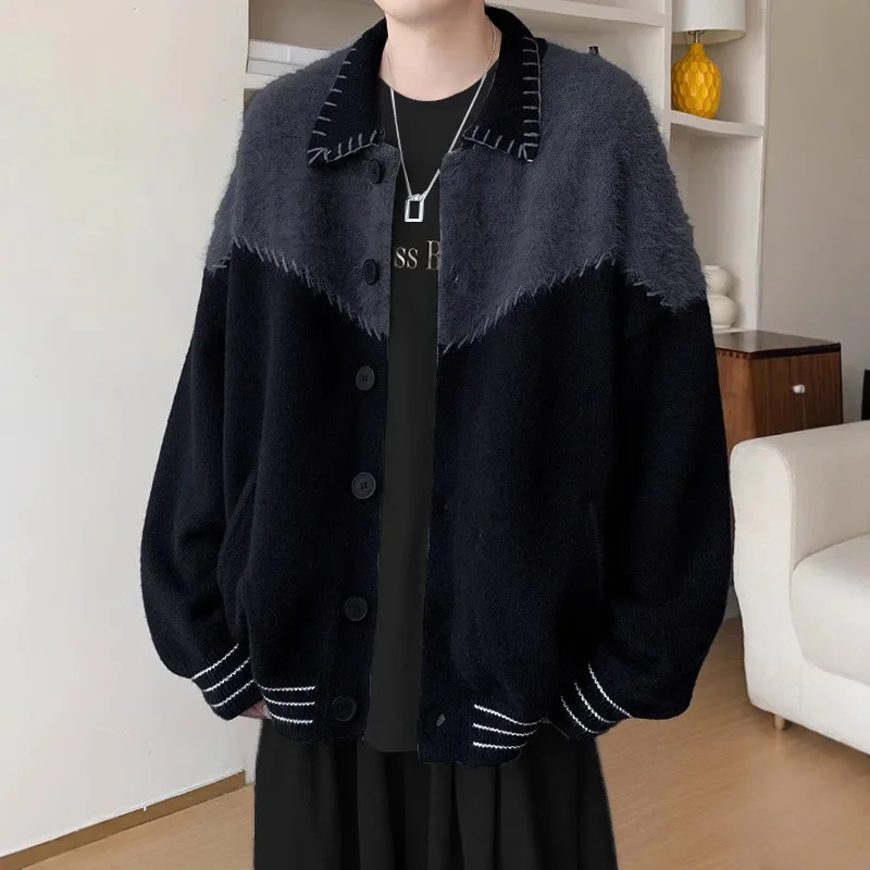 Твидовый стиль мужской и женский свитер свободный крой повседневный вязаный топ