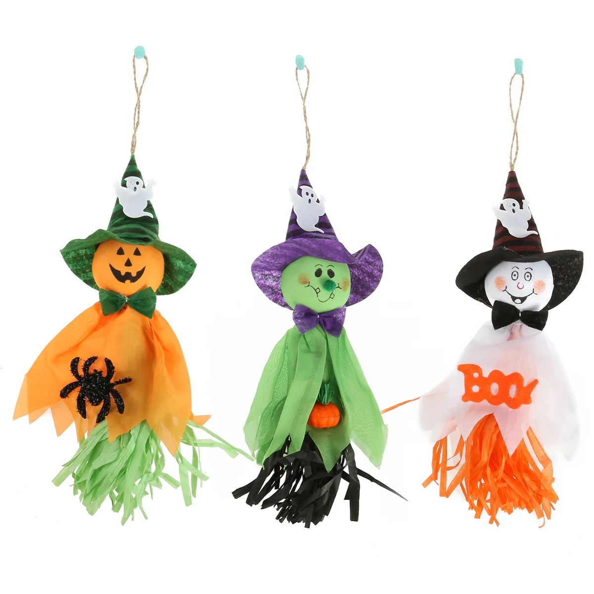 

Ghost Hanging Pumpkin Decorations Pendant Ghosts Cute Treeshead Decor Witchspider Windsock Straw Flying