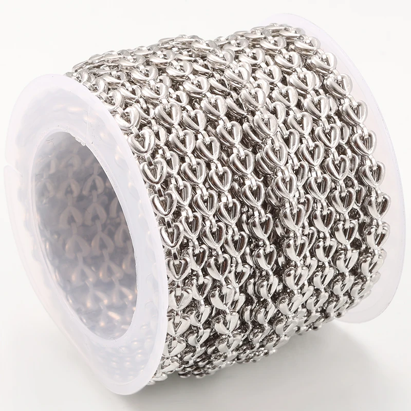 Двусторонняя цепочка в форме сердца из нержавеющей стали для изготовления