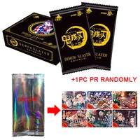 demon slaye card sp lr collection playing board games carts paper kids toys anime gift table christmas brinquedo