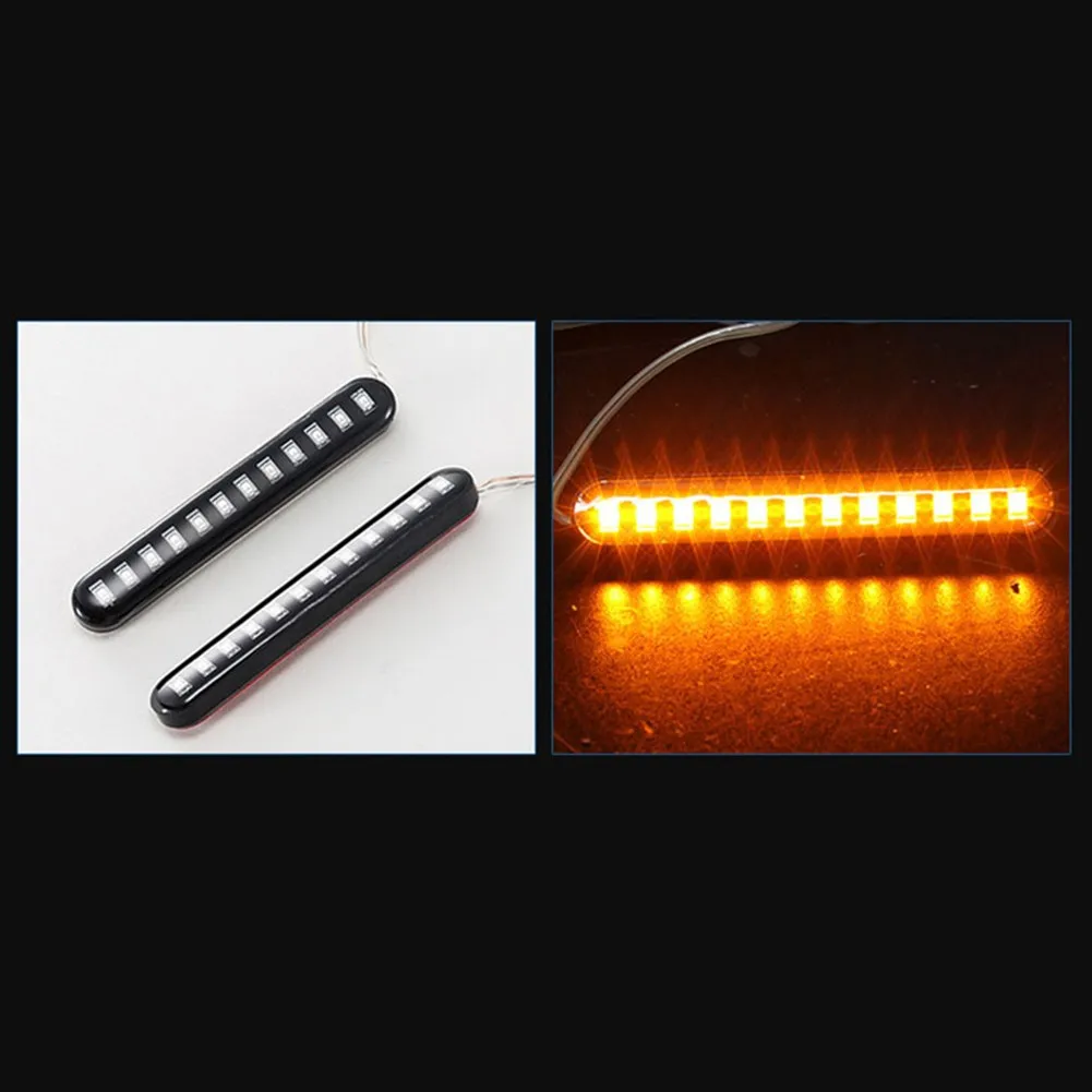 

12LED Car Indicator Lights 2pcs/Set 80*12*7.4MM ATVs Accessories IP68 Waterproof Lamp Bar
