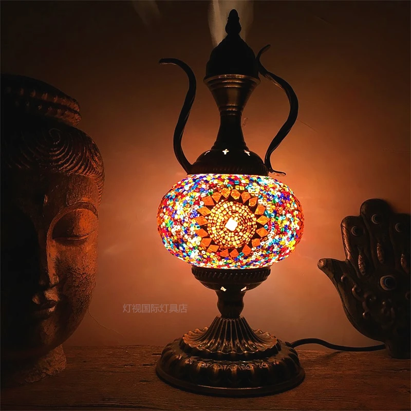 

Turkey retro romantic coffee pot flagon lamp table bar cafe bar decorative gift lamp