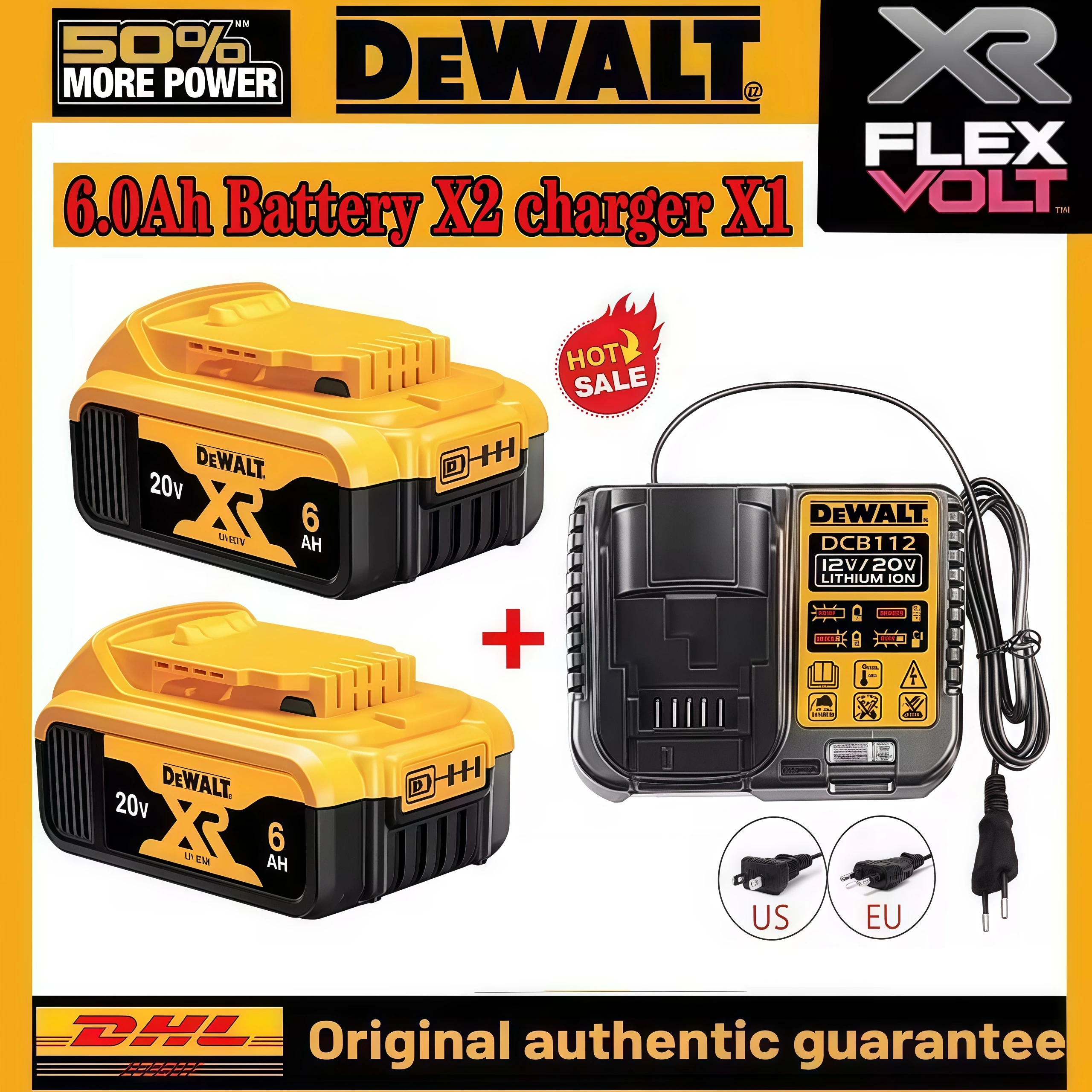 

Аккумулятор DeWALT 20В 5/6 Ач для электроинструмента