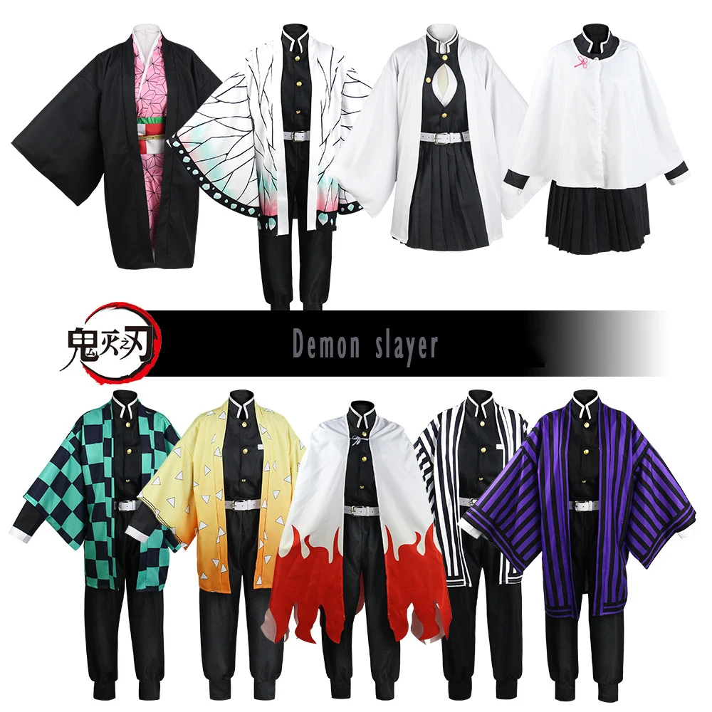 

Demon Slayer Cosplay Anime Costumes For Kids Adults Tanjirou Nezuko Halloween Party Carnival Performance Clothing ACGN Shows
