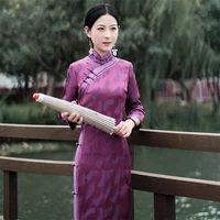2022 chinese dress women traditional silk satin cheongsam qipao flower wedding vintage qipao chinese traditional qipao dress