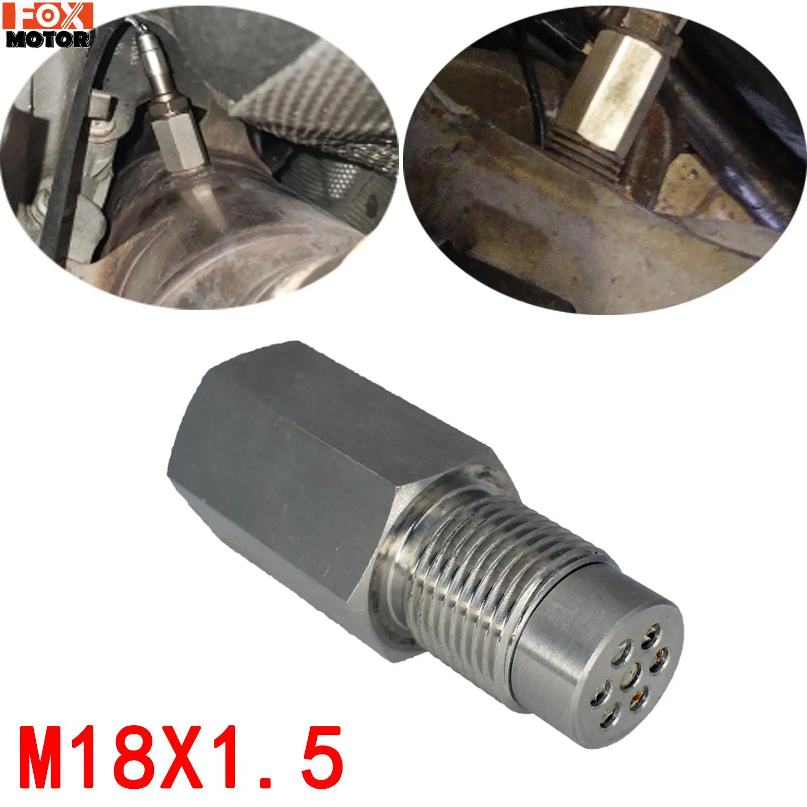 

Oxygen O2 Sensor M18X1.5 Extender Spacer Adapter Bung Catalytic Converter CEL Eliminator Fix Check Engine Light Universal Steel