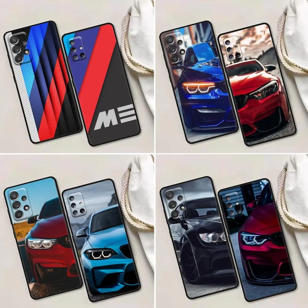 

Blue Red Line Sport Car For B-BMW-Male-M-Power Black Case For Samsung Galaxy A52 A73 A53 A72 A71 A51 A41 Note 20 Ultra 9 8 Cover