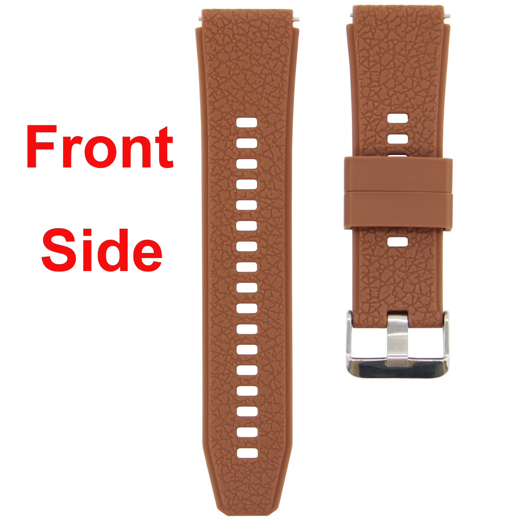 22mm Silicone Universal Leather Grain Watch Strap Band For Huawei Garmin Samsung Universal Replacement Band Smart Sport Watch