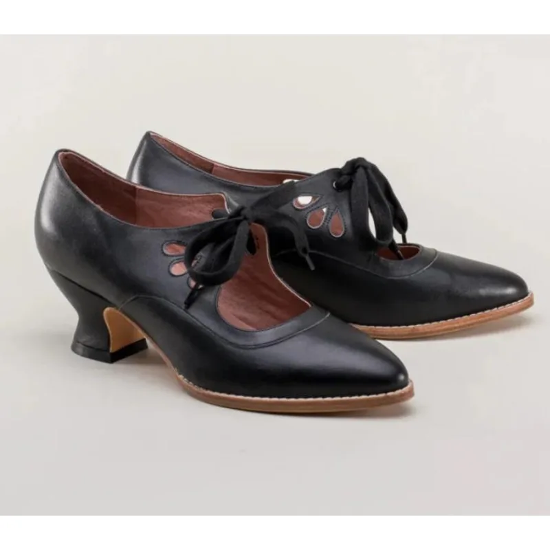 Новые туфли Мэри Джейн в стиле ретро женские винтажные туфли-лодочки на низком