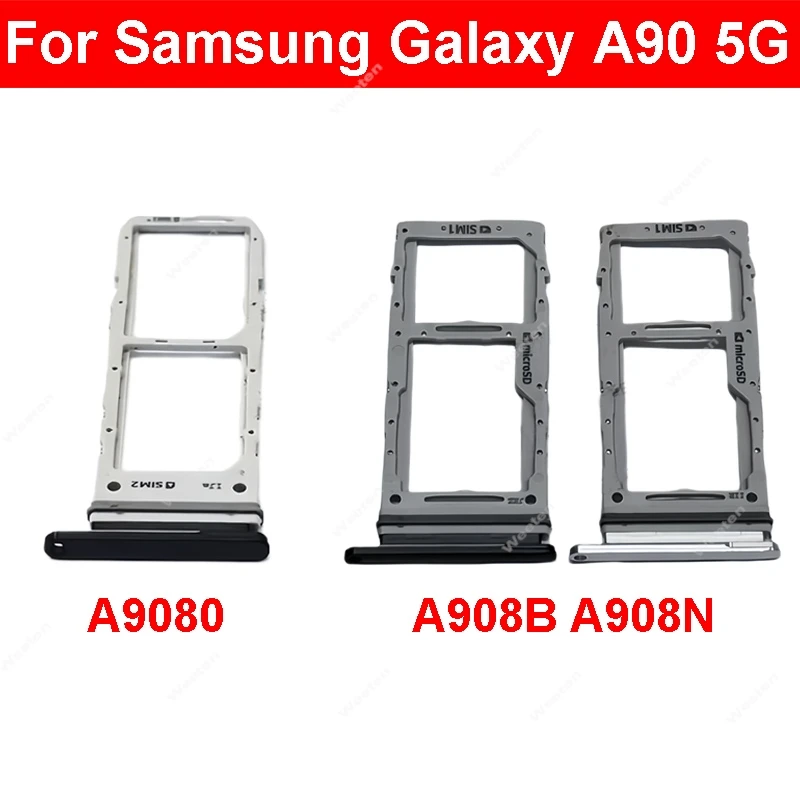 Лоток для SIM-карты Samsung Galaxy A90 A908B A908N 5G A9080 держатель лотка адаптер запасные части