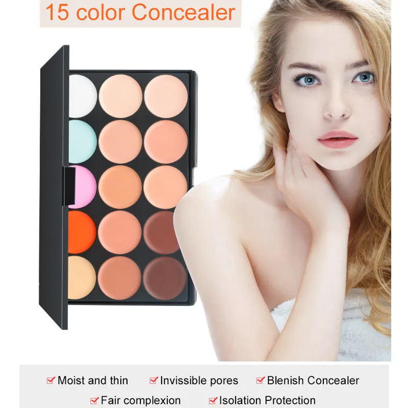 

15 Colors Concealer Palettes Foundation Makeup Full Cover Contour Eyeshadow Base Primer Moisturizer Hide Blemish Cover Tattoo