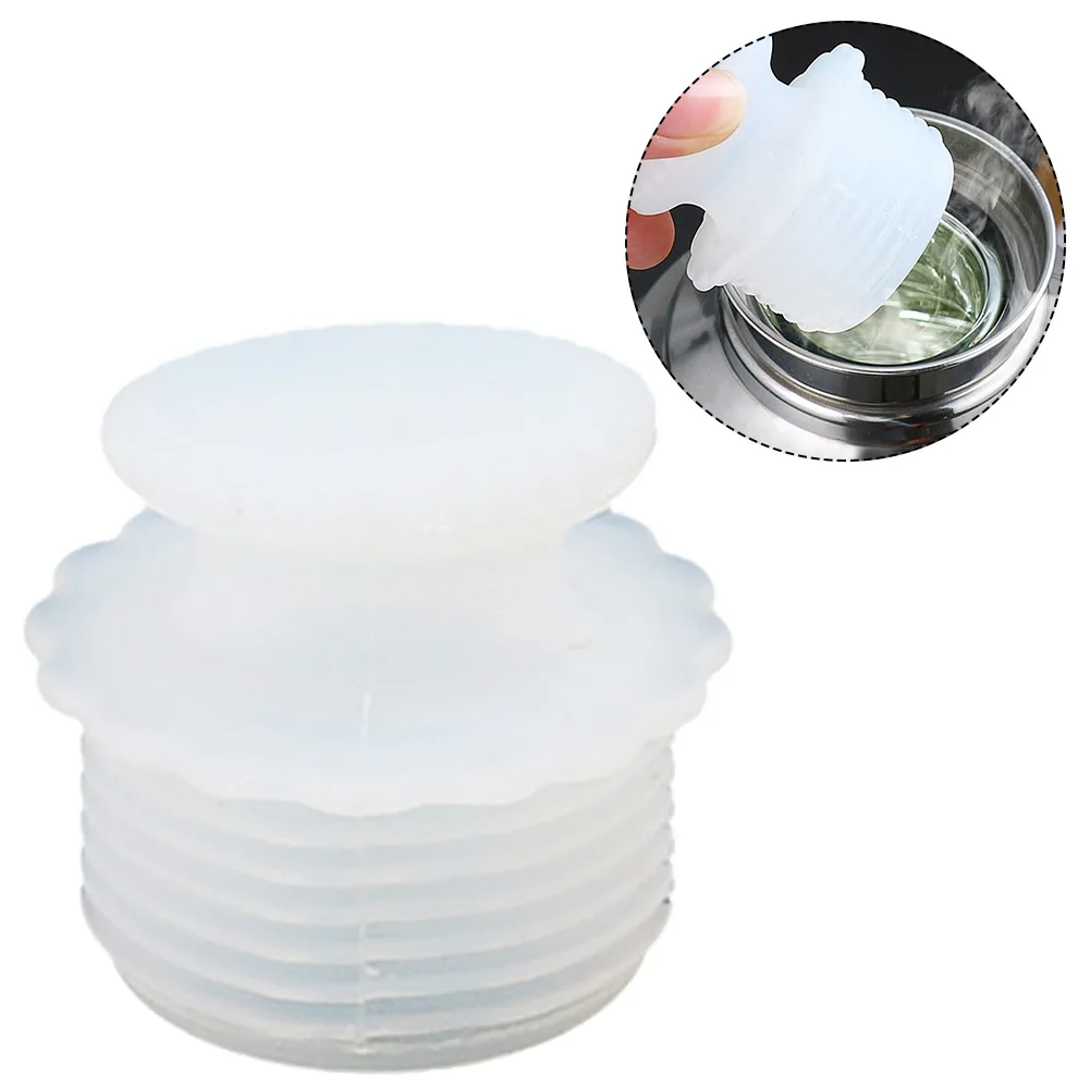 

Stopper Bottle Cork Plug Silicone Bottle Stopper Seal White Lift-off Bottle Cap For Vacuum Flask Kettle Replacement Accessories