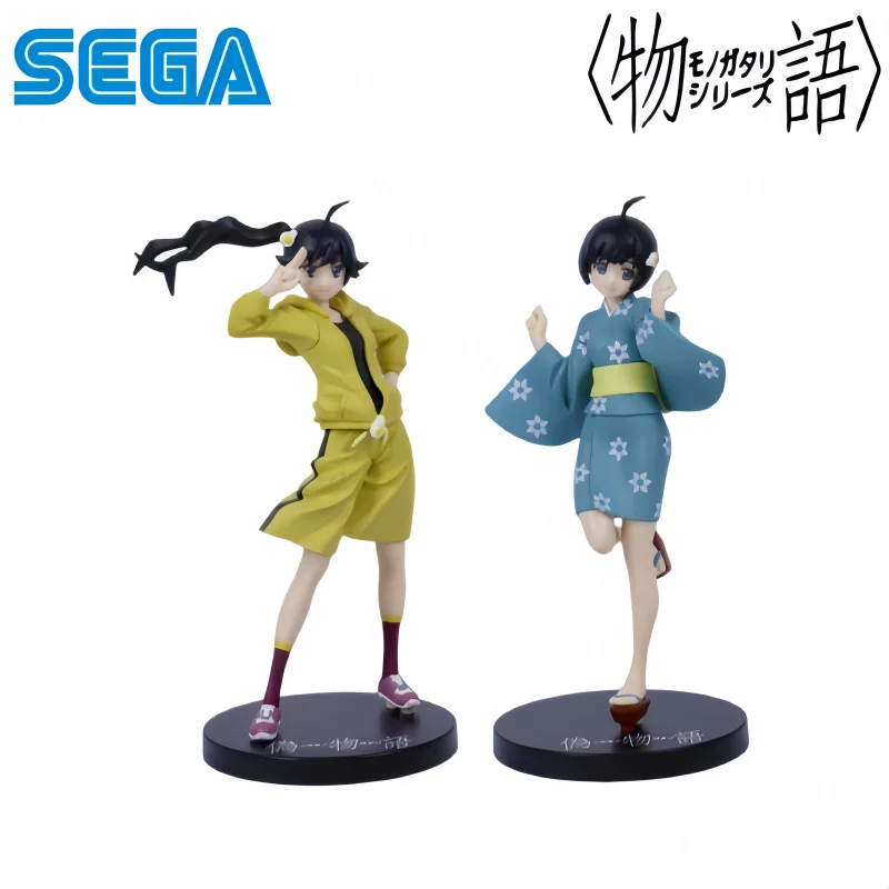 Фото Коллекционная фигурка персонажей аниме Sega: Кейн Арараги и Цукихи Арараги из серии Monogatari, оригинальная модель Garagekit в коробке, в наличии. №1