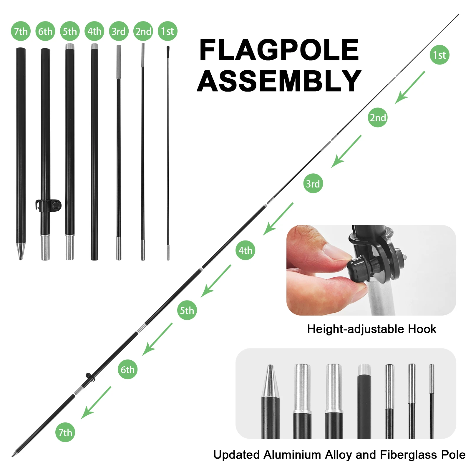 FSFLAG 1 шт. 280 см флаг с перьями арбуза флагштоком рекламный наружный баннер