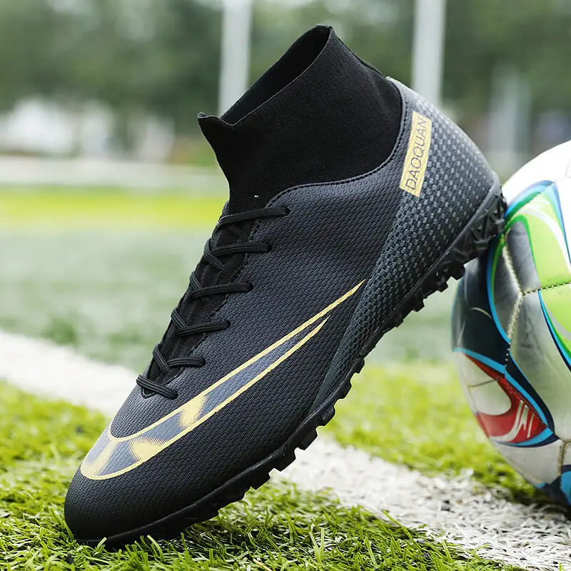 SENAGE Professional Soccer Shoes Men AG/TF High Ankle Football Boots Kids Boys Ultralight Futsal Soccer Cleats Sneakers
