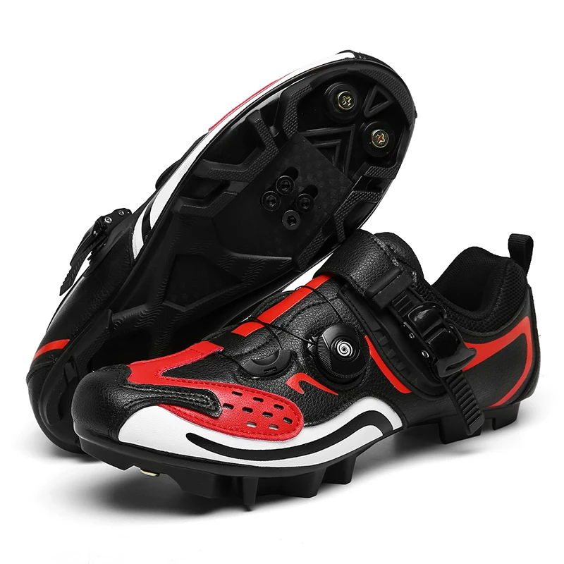 Купи Cycling Sneaker Black Mtb with Cleats Men Carbon Sports Speed Bike Shoes Women Mountain Racing Flat SPD Road Cycling Footwear за 846 рублей в магазине AliExpress