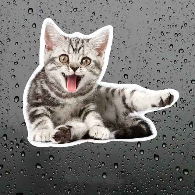 

Cute naughty cat car Sticker Sticker 18CM m3