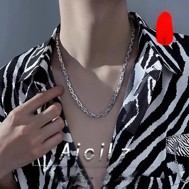 Ожерелье из стерлингового серебра мужское дизайнерское колье High Sense модное в