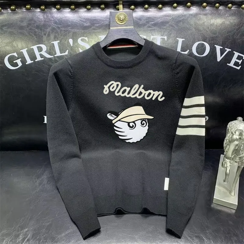 Spring Men Wear Golf Clothing Men's Long-sleeved Knitted Sweater Golf Knitted Shirt Golf Clothing Sports Men's Top Golf Sweater