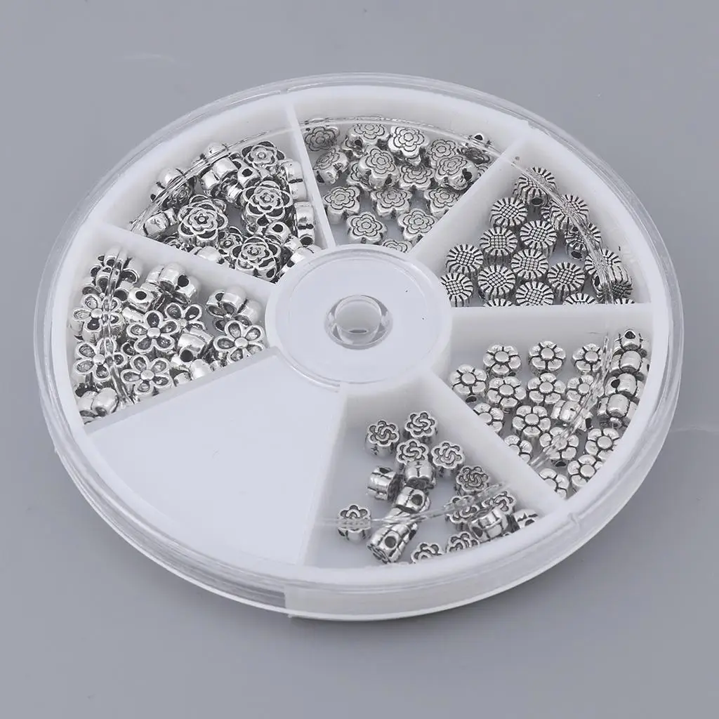 

120 Pieces Cute Beads Mixed Jewelry Making Findings European Style-4.5-7 mm/0.18-0.28 inch Diameter