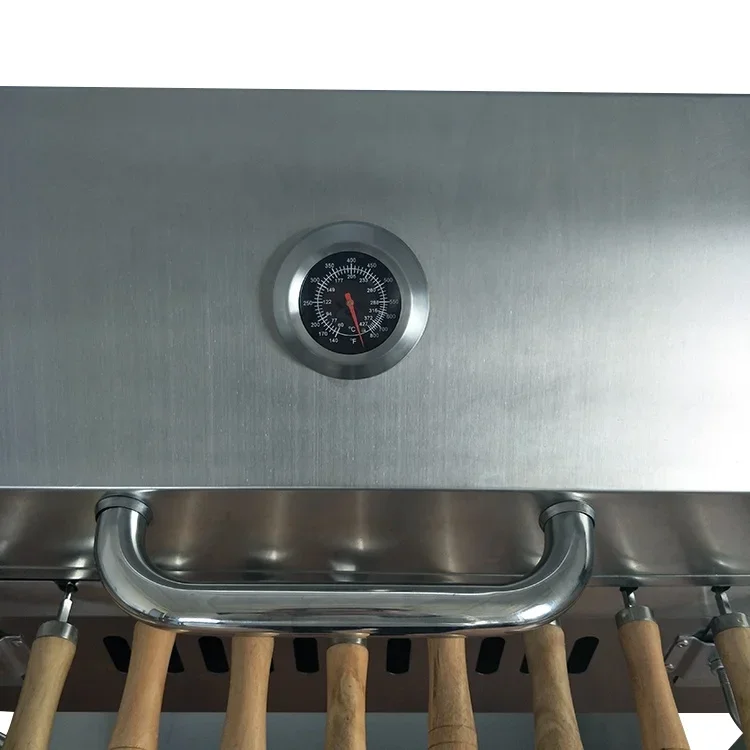 Вращающийся гриль с капюшоном для сада и барбекю на улице