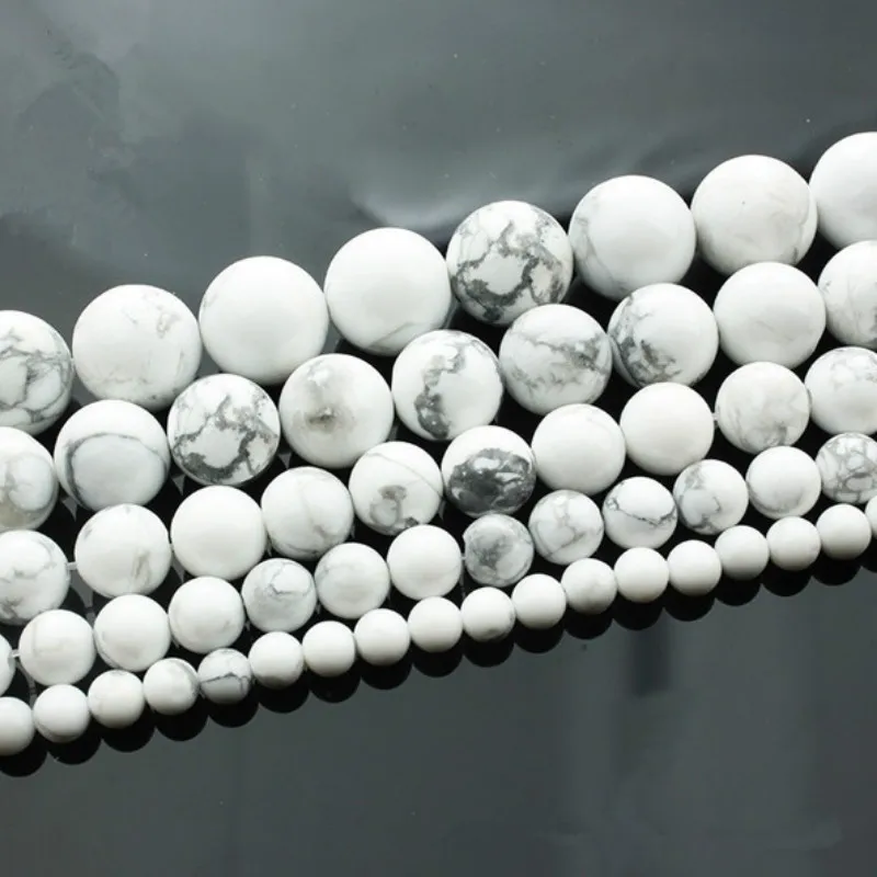 

2021 Jewelry Accessories Natural Round Loose Spacer Howlite Turquoise Beads