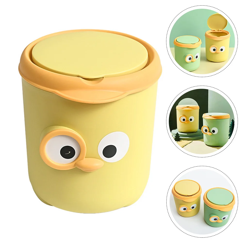 

Bathroom Trash Can Plastic Garbage Can Lid Kitchen Trash Can Desktop Garbage Can Trashcan Lid