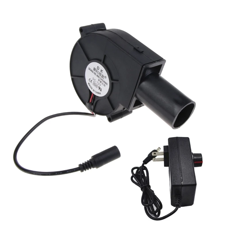 

9733 Blower Fan Cooling Blower Fan High Air flow 5500RPM Outdoor Cooking BBQ Fan Household Speed Control Heating Stove