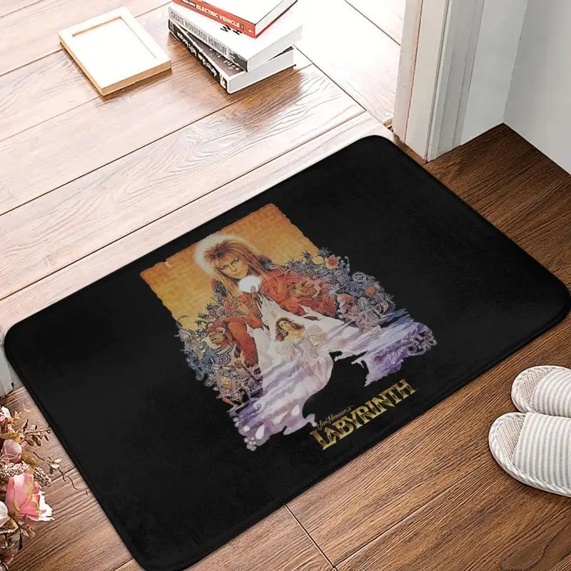 Лабиринтный плакат, дверной коврик, подставка для ног, домашний коврик, Дженнифер Коннелл, лабиринтный фильм, кинотеатр, Джим хенсон, марионетка, ретро, крутой культ